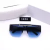 2021 new glasses modern retro large conjoined trend sunglasses ins wind street shooting model 1696 with box