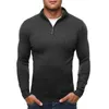 Mens Tröjor 2021 Ny Casual Cotton Turtleneck Stickad tröja Slim Fit Långärmad Solid Knitwear Pullover Storlek M-3XL Y0907