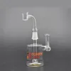 Quemador de aceite de vidrio Mobius Bong Hookah Pipas de agua Matrix Perc Heady Dab Rigs Chicha Bongs de agua de vidrio únicos Recolector de cenizas para fumar con tubo de quemador de aceite de vidrio de 14 mm