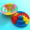 Silicone Fidget Retractable Folding Cup Fruit Plate Candy Bowls Sensory Toys Push Bubble Poppers Board Finger Puzzle Foldable Circle Table Mat G118UWHA