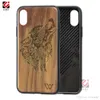 Shockproof Phone Cases Sublimation Blank For iPhone 11 12 XS XR Fashion Wholesale Wood Engraver Animal Print Case