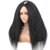 Kinky Straight V Part Wig Human Hair No Leave Out Side Part 200% Density Glueless U Parts For Women Cheaps Wigs Frees Shippings
