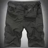 Męskie szorty Camouflage Cargo Mężczyźni 2021 Mężczyzna Casual Męski Luźny Pracy Mężczyzna Krótkie Wodoodporne Spodnie Plus Rozmiar 4XL