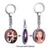 DIY Double Side Photo Custom Keychain Personlig Skräddarsydd Glas Cabochon Family Lovers Baby Metal Nyckel Kedja Presenter