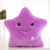 LED Flash Light Hold Pillow Five Star Doll Plush Djur fyllda leksaker 40 cm Belysningsgåva Barn Julgåva fylld plysch Toy4482016