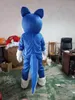 Palco desempenho escuro cão azul mascot trajes carnaval hallowen presentes unisex adultos fancy partido partido jogos outfit feriado