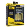 Autêntico Nitecore UM4 Carregador Universal para 16650 18650 14500 18500 26650 20700 21700 Bateria EUA UE AU UK Plug Intellicharger Bat6510338