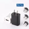 Szybka ładowarka adaptacyjna 5V 1A USB USB UE Plug Adapter Ładowarki do iPhone 13 Pro Max 12 Samsung Galaxy S6 S8 S10 Uwaga 10 HTC Android Telefon PC TOP