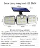 Outdoor Solar Lampa LED Czujnik ruchu Światło Regulowany Głowica Szerokokątna Oświetlenie IP65 Wodoodporna Oświetlenie Bezpieczeństwo Odpowiednie Ozdoby Ogrodowe Ścieżki Ścieżki