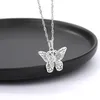 Projektant Naszyjnik Luksusowy Biżuteria Butterfly Dla Kobiet Ze Stali Nierdzewnej Złoto Water Wave Chain Choker Wisiorek Prezent Bijoux Femme