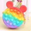 Toys Coins Purse Colorful Push Bubble Sensory Squishy Stress Reliever Autism behöver anti-stress Rainbow Adult Toy Små väskor för barn CC80593296047
