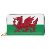 Cartilhas Bandeira de Gales Carteira de couro de couro Pacote de cartões Pacotes multifuncionais para crianças adultos