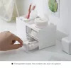Boîte de rangement de bureau à Double tiroir cosmétique en plastique compartimenté étui de maquillage bijoux cuisine pour la maison organisateur accessoires