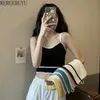 Werueruyu أزياء المرأة نادي تانك القمم الصلبة strappy sleevless براميسي أنبوب أعلى bralette عارضة مثير السيدات الصيف الدبابات 210608