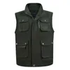 Multi Pocket Tunn Baggy Vest för Män Vår Höst Male Casual Pipraft Gilet Ärmlös Jacka Sommar Mens Travel Waistcoat 211104