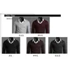 남성용 V 넥 가을 캐주얼 얇은 긴 소매 S 패션 디자이너 풀오버 스웨터 남성 의류
