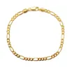 Anklets Gold ColorWhite Color 4mm Figaro Link Chain Flat Anklet 9 10 11 Inches Ankle Bracelet For Women Men Waterproof8916191