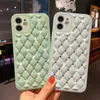 artifical Lambskin with rhinestone cell Phone Cases Full Lens Proction Soft TPU for iPhone 13 12 11 Pro Max XR XS X 7 8 Plus rhombus luxury elegant 3d case women