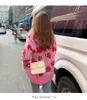 H.SA Maglioni e pullover da donna Oneck Maglioni oversize rosa coreani Maglioni floreali rosa Maglioni lavorati a maglia Femme Hiver 210716