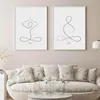 Paintings Black White Yoga Nordic Minimalist Painting Posters Prints Line Drawing Woman Canvas Wall Art Pictures For Home Decora3825549