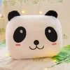 Färgglada Lysande Panda Pillow Plush Toy Giant Pandas Doll Inbyggd LED Ljus Sofa Dekoration Kuddar Alla hjärtans dag Present Barnleksaker Sovrum Sofa