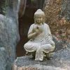 Polyresin Buddha ogród statuaryczny Przyjazny na zewnątrz Przyjazny Buddhism Figurki Figurki Wróżki Wystrój Domu Trzy Ręce Trójmiżne 211108