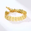 Vnox Gold Tone Chain Bracelets for Women, 9mm Wide Multi-lines Hollow Links, Female Lady Wristband Gifts Jewelry