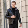 Homens jaqueta de couro inverno homens homens macios pu jaqueta de couro terno negócio casual casacos masculino jaqueta masculinas couro 211018