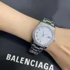 31mm venda quente de alta qualidade movimento automático diamante caso branco dial homens assistir 316 banda inoxidável