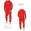 Uomo Commercio all'ingrosso uomini TRACKSUITS Street Fashion Bared Tops Tops Pantaloni Sportswear Abiti Designer Maschile Sport con cappuccio Sweatpants Due pezzi Set