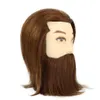 Wholesale 8" Man Head with Beard 100% Human Hair training for Hairdresser