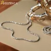 925 Sterling Silber Shinny Choker Halskette 2021 Trend Italienisch Schmuck Funkelnde Clavicle Plain-kurze Modekette