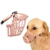 Pet Köpekler Namlu Ayarlama Plastik Güçlü Pet 7 Boyutları Namlu Sepet Tasarım Ağız Maskesi Büyük Köpek Koşu Malzemeleri için Chien Dog 211006