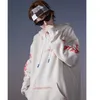 Mężczyźni Hip Hop Bluza Bluza retro malarstwo nadruk harajuku harajuku pullover streetwear jesienne bawełna luźne bluzy zima 220217