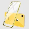 Étuis pour iPhone 15 Pro Max 14 Plus 13 Mini 12 11 Placage de mode Protection de lentille galvanisée Transparent Clear Soft TPU Caoutchouc Silicone Clear Case Cover