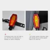 Luzes de bicicleta MTB Luz traseira de sela 6 Modos 24 Wicks Touch taco de alerta de bicicleta voadora morta Lâmpada de ciclismo USB
