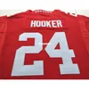 001 #24 Malik Hooker Ohio State Buckeyes College Jersey bianco rosso nero Personalizzato S-4XLo personalizzato con qualsiasi nome o numero di maglia