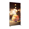 Équipement d'affichage publicitaire 85x200cm Frameless Seg Light Box Double Sided Floor Standing for Silicone Edge Backlit Fabric Displays