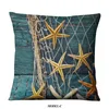 Sjöstjärna Shell, Marine Animal Linne Pillowcase, Medelhavet Kudde Kina Partihandel Pillow Cases täcker pillowcases Gratis frakt