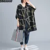 DIMANAF Summer Jackets Coats Women Clothing Vintage Print Striped Lady Outerwear Loose Casual Zipper Cardigan Thin Oversize 211014