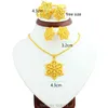 Earrings & Necklace 2021 Big Size Gold Flowers Ethiopian Jewelry Sets 22K Color African Nigeria Sudan Kenya Habesha Wedding Set280P
