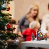 Decoraciones navideñas 1 pieza Mini casa luminosa decoración de paisaje micro resina