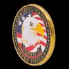 Wyzwanie Coin USA Army Navy Air Force Marine Corps Coast Guard Dom Eagle Gold Plate Craft for Collection5607004
