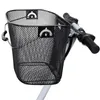 Cyklingväskor Metal Mesh Korg För MTB Mountain Bike Cykel Fram Fällbar Ridning Bakre Pannier Quick Release Shopping Handle