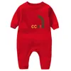 Baby Pure Cotton Rompers Boys Girls Designer Print Summer Luxury Sleeved Sleeved and Long Sleeve Bemsuit Newborn Romper G0011