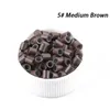 1000 pçs/garrafa micro contas de cobre microtubos forrados de silicone para extensões de cabelo em I 3,4x2,0x4,0mm 4,0x2,6x4mm