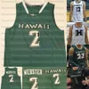 Maglie da basket del college Hawaii personalizzato 3 Eddie Stansberry 1 Drew BS 32 Samuta Avea 2 Webster