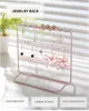 Fashion 3tier Metal Earring Display Jewelry Shelf Holder Organizer s Stand 211105