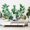 3D-grüne Pflanzenaufkleber für das Wohnzimmer Selbstklebende Tapete Nordic Style DIY Art Decals Schlafzimmer Wanddekoration 210310