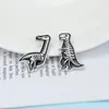 Creative Mini Dinosaur Lapel Brooch Punk Ancient Animals Enamel Pin Hat Badge Kids Friends Jewelry Gifts